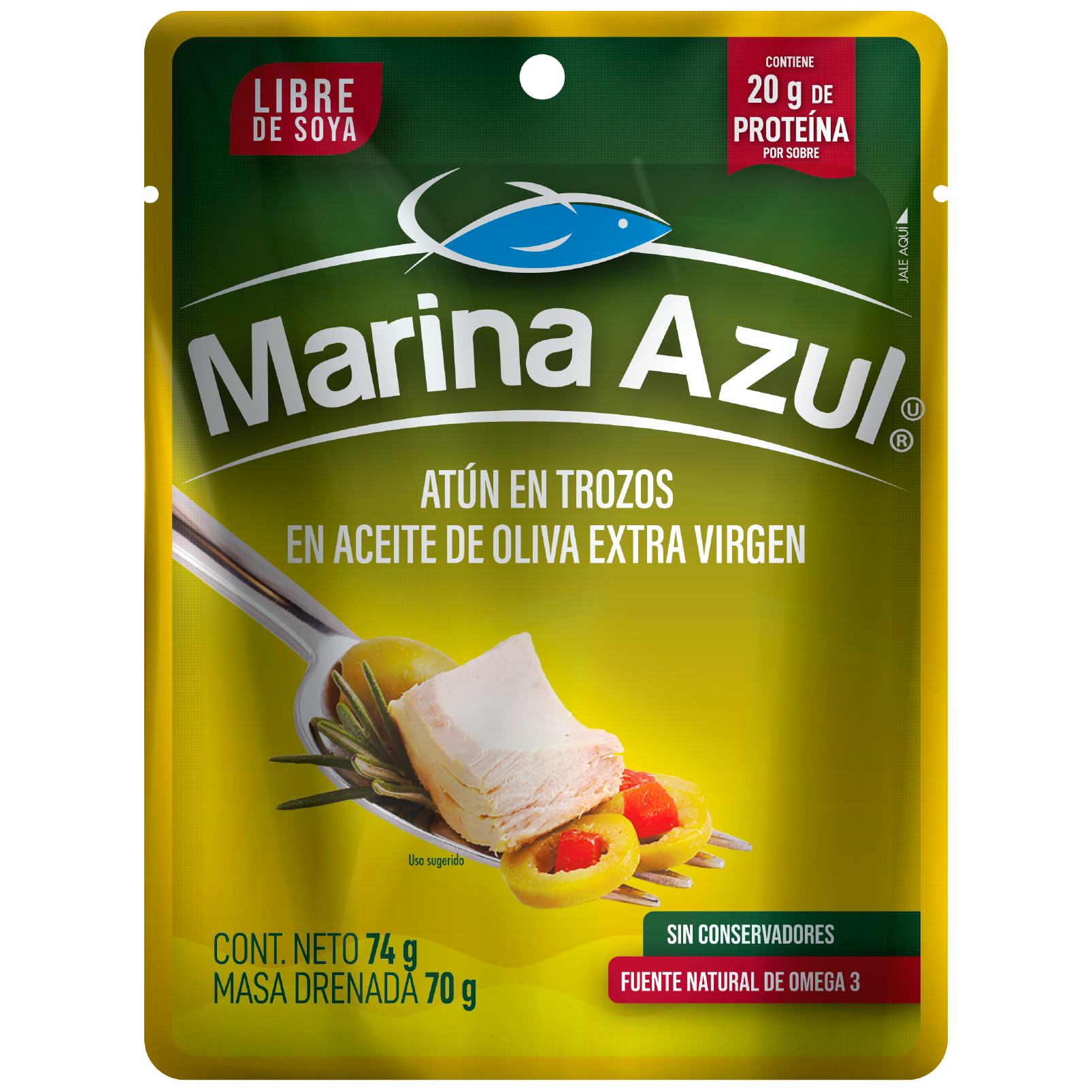 MARINA AZUL ATÚN EN ACEITE DE OLIVA 74G