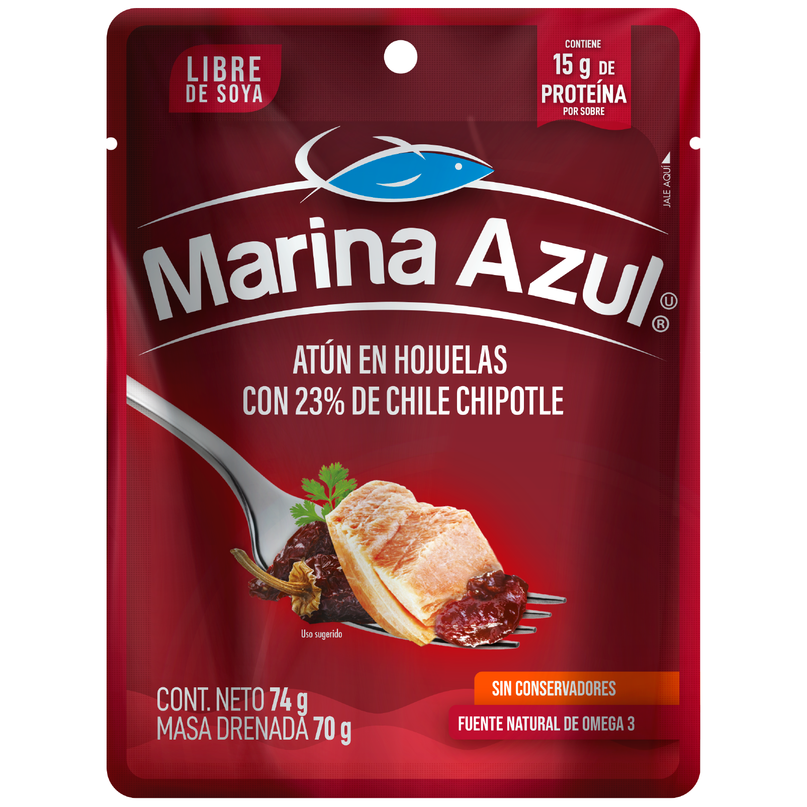MARINA AZUL ATÚN CON CHILE CHIPOTLE 74G