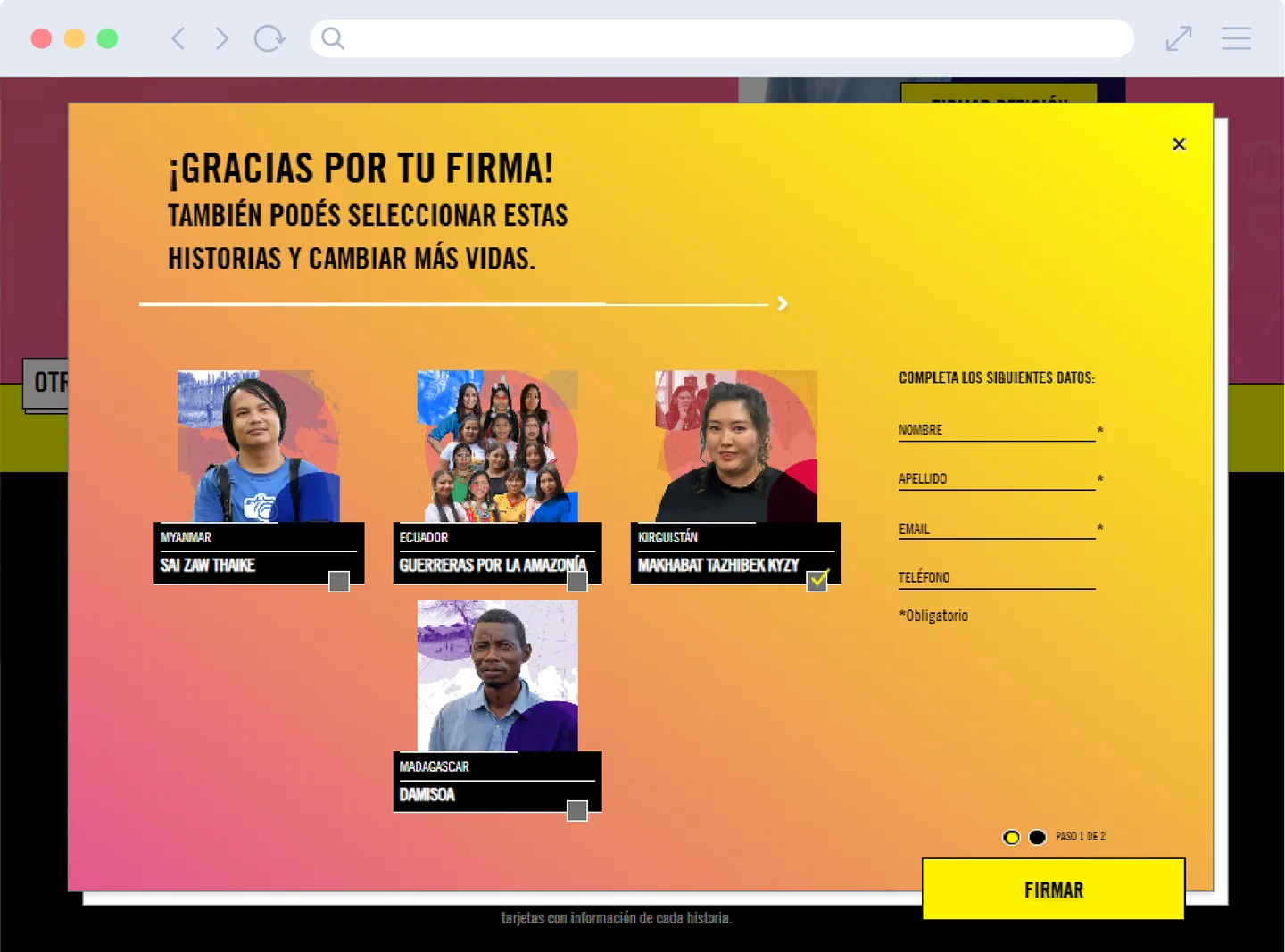 Escribí por los Derechos