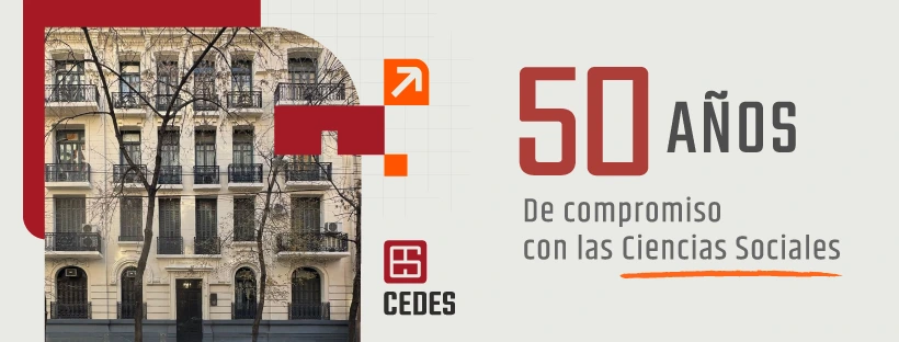 Pieza de redes de CEDES — portada para Facebook